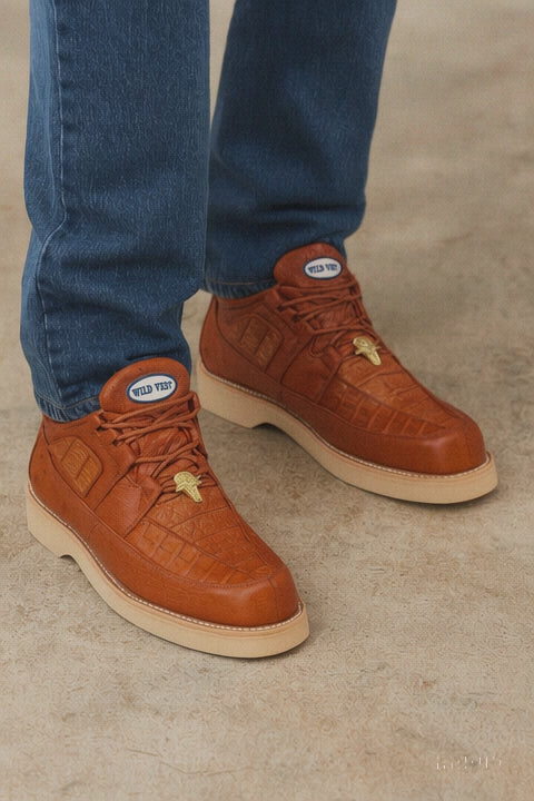 Men's Wild West Boots Caiman and Smooth Ostrich Skin Shoe 2ZA052803