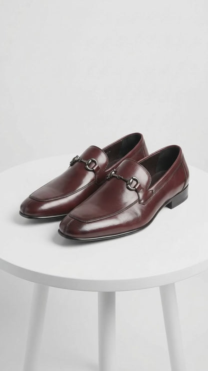 Lombardy Men’s Calf Leather Bit Loafers – Luxury Slip-On Dress Shoes