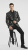Luxury Black Floral Embroidered Blazer for Men – Designer Party and Wedding Wear Jacket