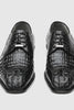 Mens Belvedere Chapo Caiman Crocodile Hornback Dress Shoe in Black
