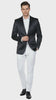 Men’s Black Satin Blazer – Classic Slim Fit Two-Button Formal Suit Jacket for Weddings, Parties, and Business Events