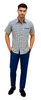 Mens Plaid Walking Suit in royal by Dreams Zacchi – 2 Piece Leisure Outfit with Matching Shirt and Pants - $99
