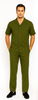 Mens Walking Suit in Color olive  leisure suit causal Matching Shirt and Pants $99