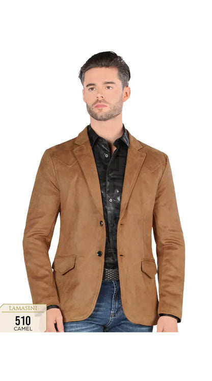 Lamasini Men's Plain Western Blazer – Slim Fit (ID 510)