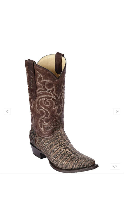Los Altos Snip Toe Caiman Belly Boots