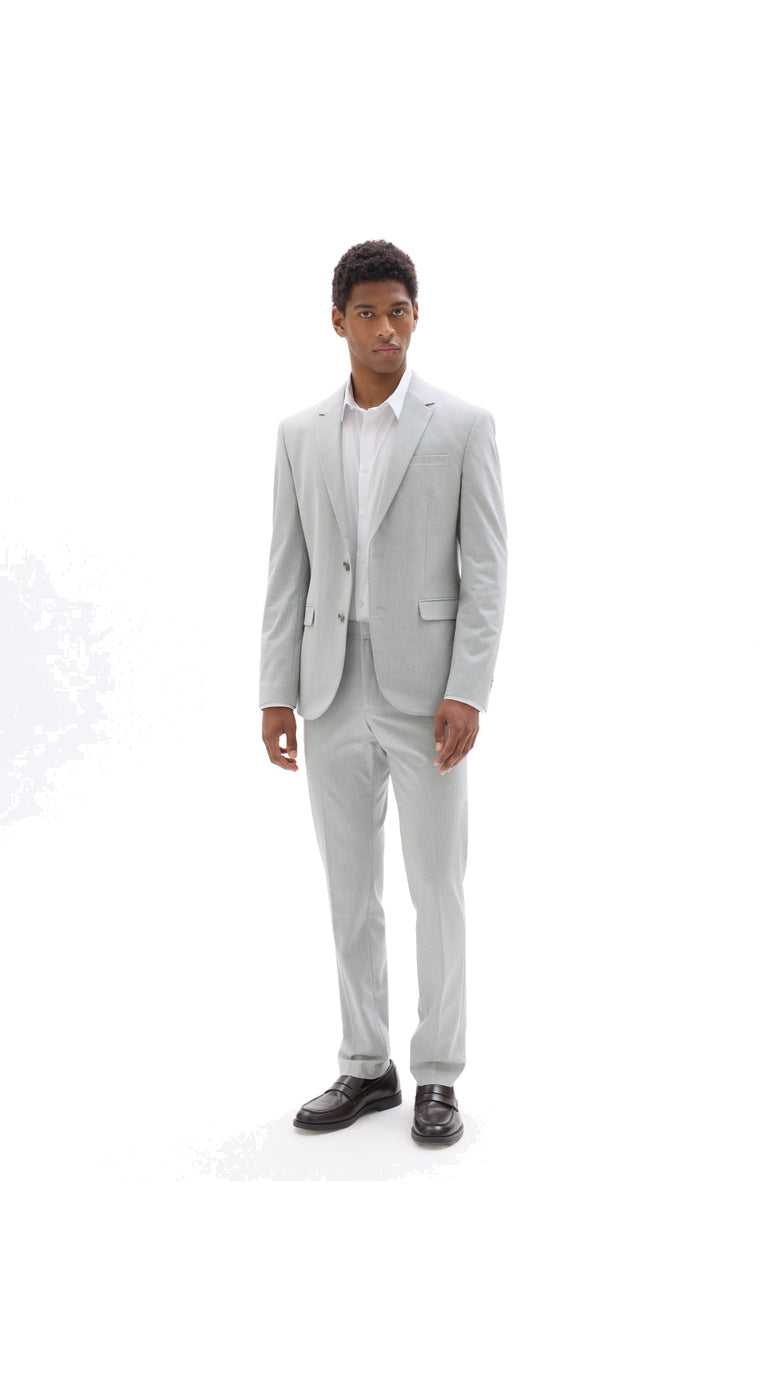 Slim Fit Bi-Stretch Suit Jacket - Light Grey