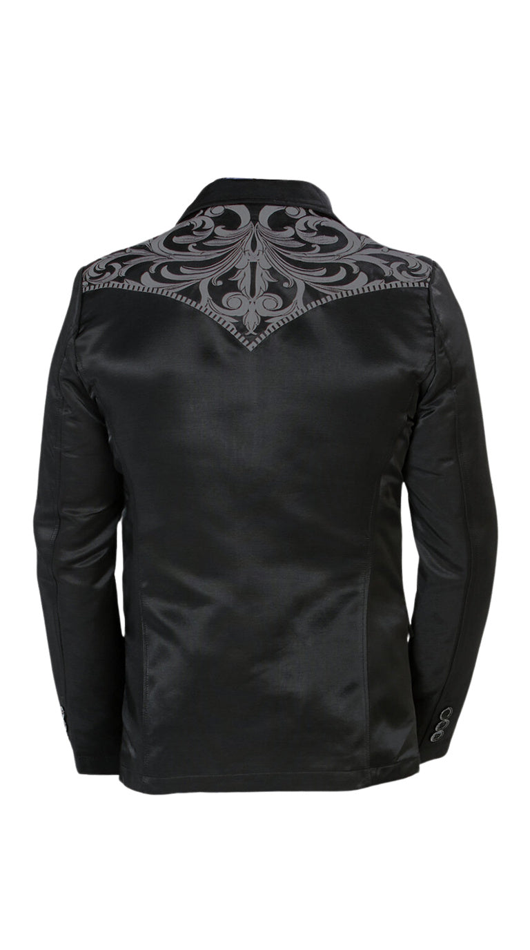 Montero Men's Embroidered Western Blazer – Slim Fit (ID 2178)