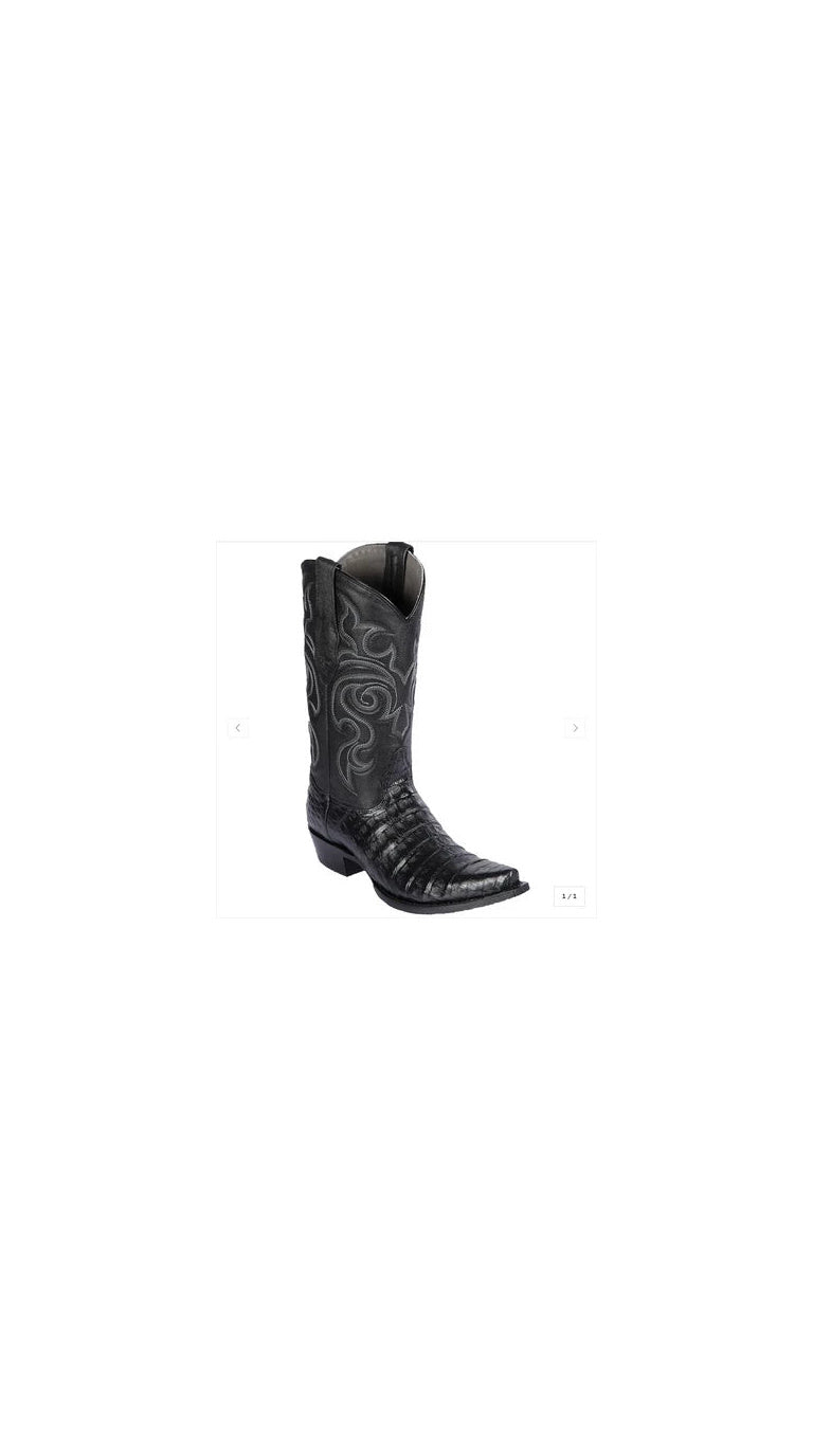 Los Altos Snip Toe Caiman Belly Boots