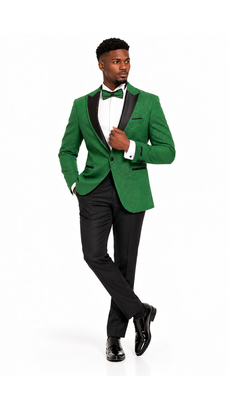 Mens Emerald Green Tuxedo - New Year Christmas Sequin Sparkly Shiny Dinner Jacket + Pants