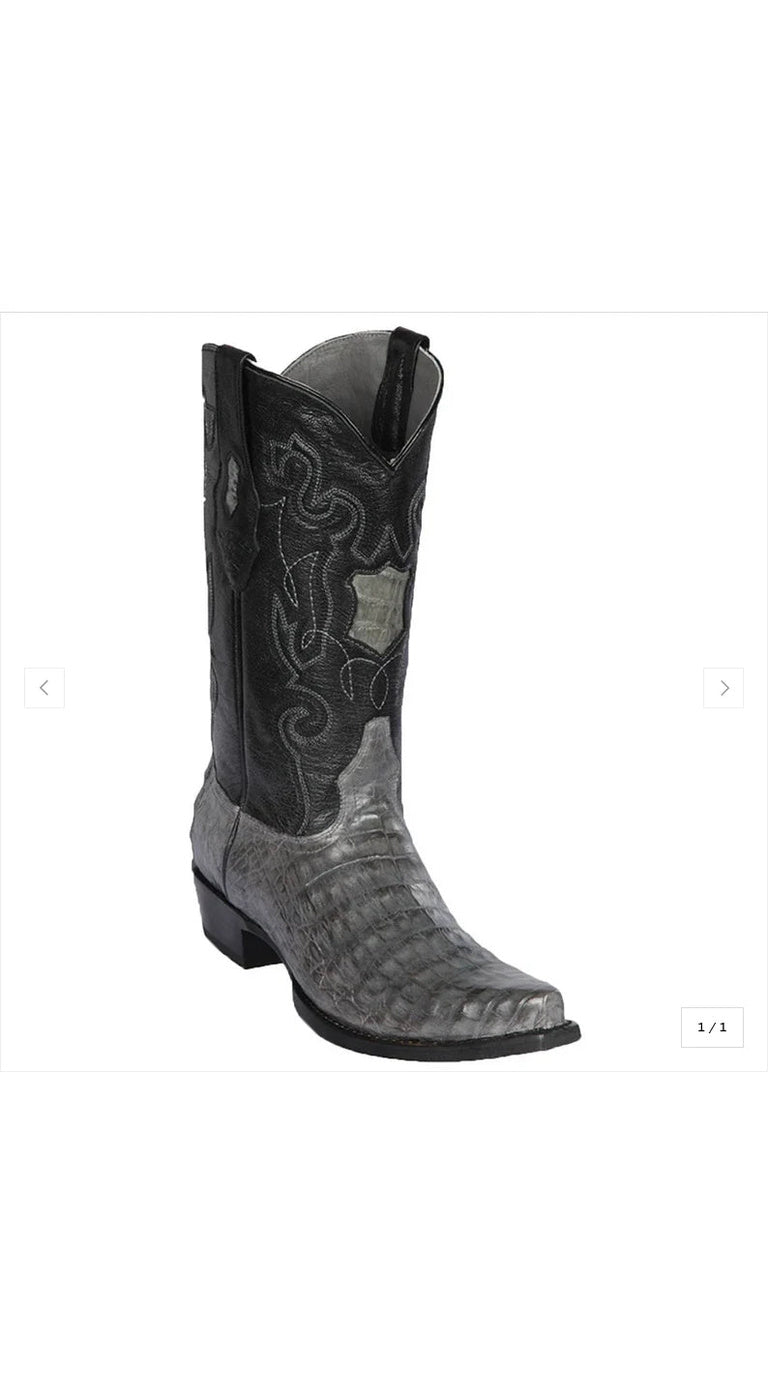 Los Altos Snip Toe Caiman Belly Boots