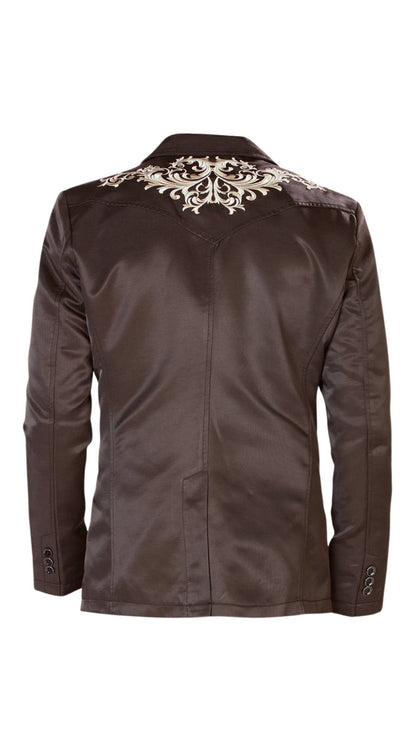 Montero Men's Embroidered Western Blazer – Slim Fit (ID 2173)