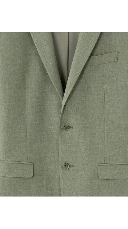 Slim Fit Bi-Stretch Suit Jacket - Light Green