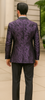 Purple Double Breasted Rough Streak Pattern Satin Peak Lapel Stacy Adams Men's Jacket 2   - from alligatorwarehouse.com