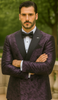 Purple Double Breasted Rough Streak Pattern Satin Peak Lapel Stacy Adams Men's Jacket 8   - from alligatorwarehouse.com