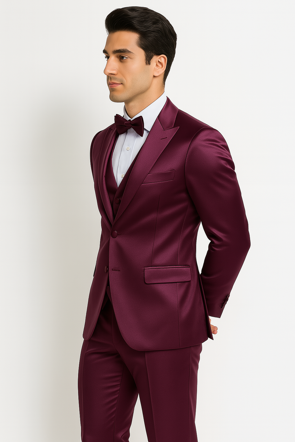 Elite purple Satin Suit – Wedding -Prom 3 M390SK-11-34s  - from alligatorwarehouse.com