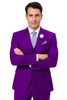 Purple Peak Lapel Suit – Men's 3-Piece with Double Breasted Vest 6   - from alligatorwarehouse.com