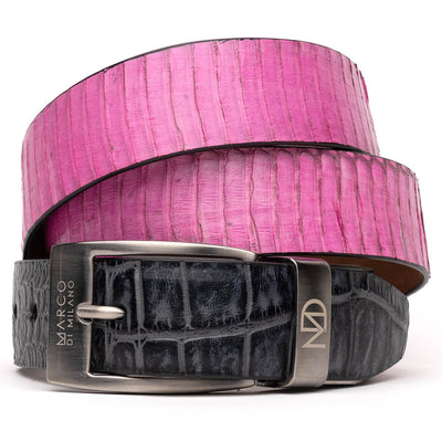 Marco Di Milano Moncalieri Pink/Gray Leather Belt Shoe