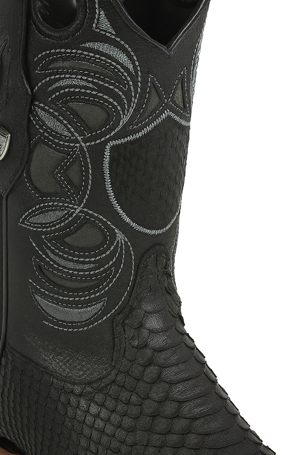 Python Snake Boots Mens Square Toe