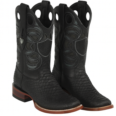Python Snake Boots Mens Square Toe 8   - from alligatorwarehouse.com