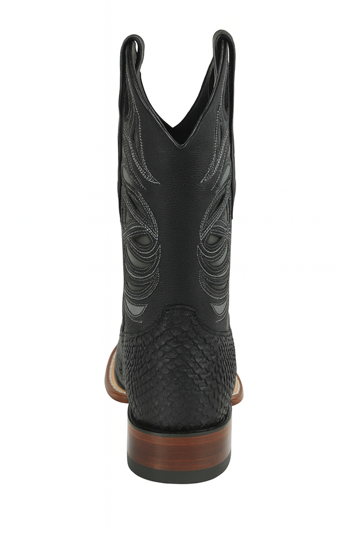 Python Snake Boots Mens Square Toe
