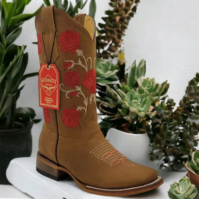 Flowered Women's Cowboy Boots 1   - from alligatorwarehouse.com