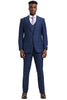 Men's Stacy Adams One Button Peak Lapel Double Breasted Vest Suit in Blue & Purple Plaid 2 SM170H1-12-38R  - from alligatorwarehouse.com