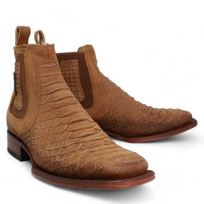 Men´s Quincy Square Toe Ankle Boots Python Print Q82B5759 1 Q82B5759-070  - from alligatorwarehouse.com