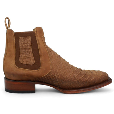 Men´s Quincy Square Toe Ankle Boots Python Print Q82B5759 8 Q82B5759-070  - from alligatorwarehouse.com