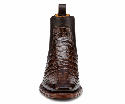 Mens Short Caiman Print Boots