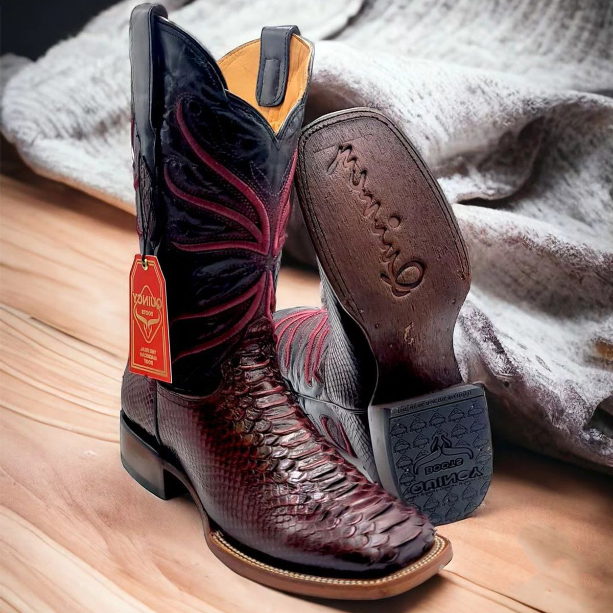Print Python Cowboy Boots 1   - from alligatorwarehouse.com