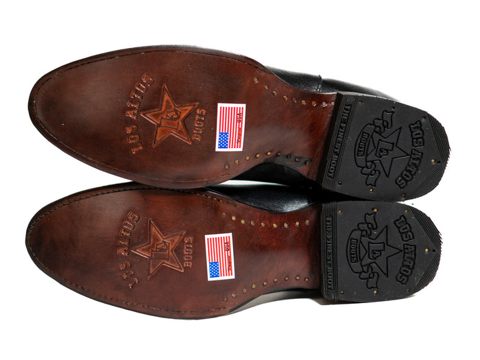 Los Altos Men's Toe Roper Boot Belmont Black - Belmont Black