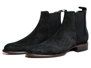 Los Altos Men's Toe Roper Boot Gamuza Black - Gamuza Black