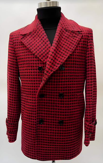 Red Overcoat - Red Peacoat- Red Wool Trench Coat 1   - from alligatorwarehouse.com