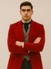 Red Velvet Roderick Smoking Jacket – Luxurious Men's Wear 5   - from alligatorwarehouse.com