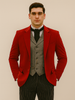 Red Velvet Roderick Smoking Jacket – Luxurious Men's Wear 7   - from alligatorwarehouse.com