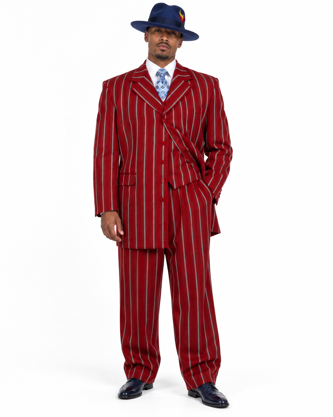 Red Zoot Suit - 1920s Suit - Gangster Long Suit