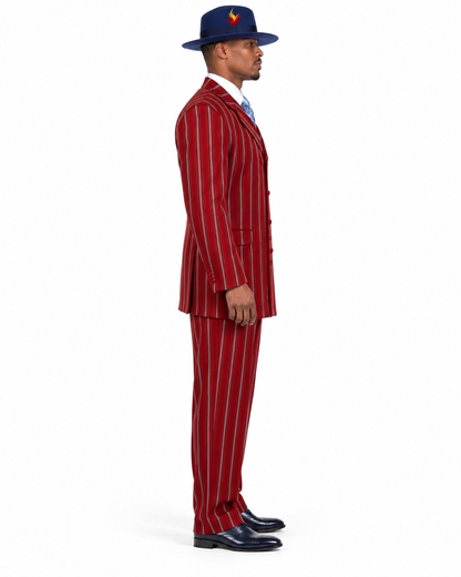 Red Zoot Suit - 1920s Suit - Gangster Long Suit