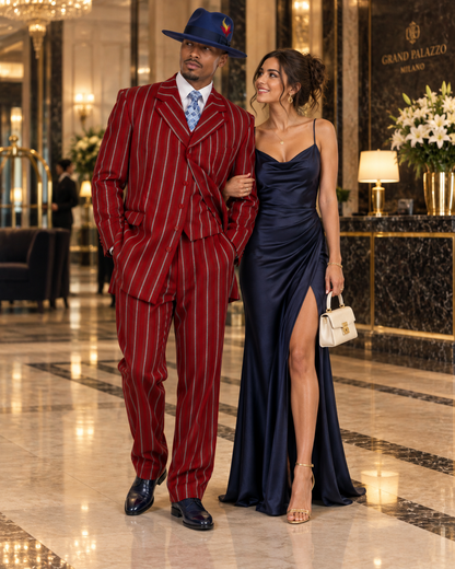 Red Zoot Suit - 1920s Suit - Gangster Long Suit