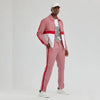 Walking Suit - Mens Houndstooth 2pc Red Tracksuit 4   - from alligatorwarehouse.com