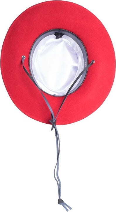 Men's Wool Wide Brim Fedora Hat with Grosgrain Ribbon 2   - from alligatorwarehouse.com