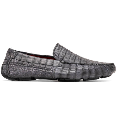 Marco Di Milano Remo Gray Caiman Crocodile Driving Shoes 1 REMO_CAIMAN FUSCUS_GRAY_8  - from alligatorwarehouse.com