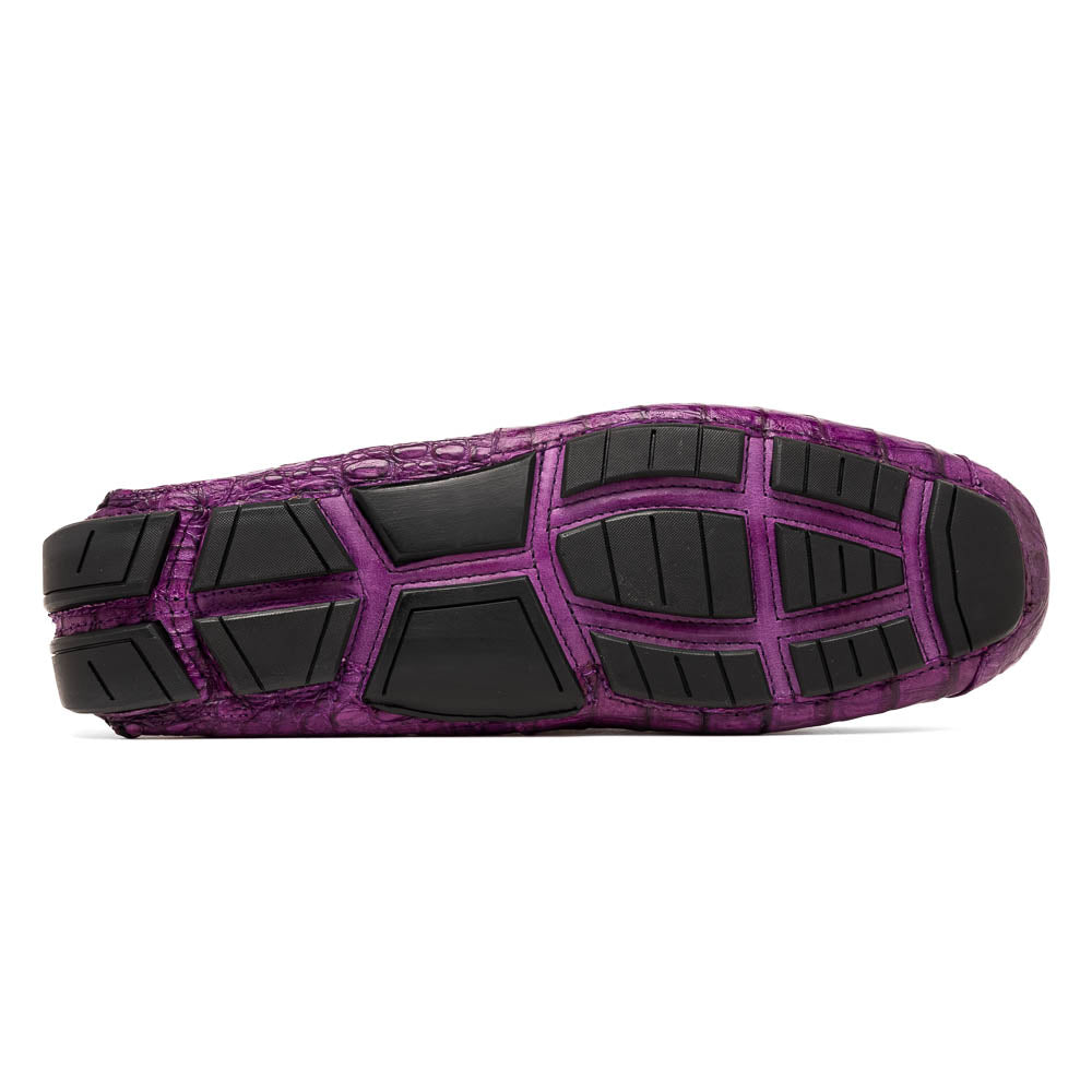 Marco Di Milano Remo Purple Caiman Driving Shoes