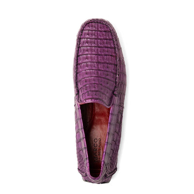 Marco Di Milano Remo Purple Caiman Crocodile Driving Shoes 6 REMO_CAIMAN FUSCUS_PURPLE_8  - from alligatorwarehouse.com