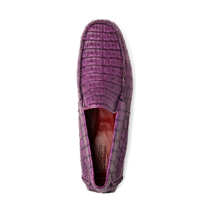 Marco Di Milano Remo Purple Caiman Driving Shoes