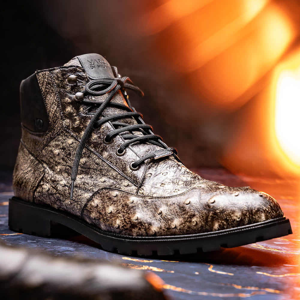 Marco Di Milano Renzo Stone Black Leather Shoe