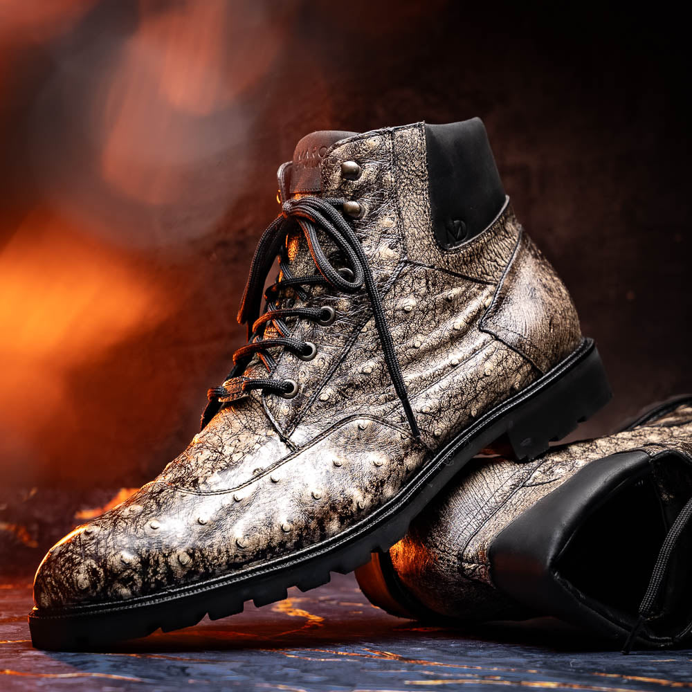 Marco Di Milano Renzo Stone Black Leather Shoe
