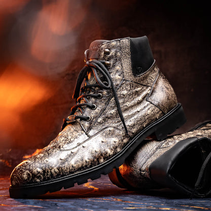 Marco Di Milano Renzo Stone Black Leather Shoe