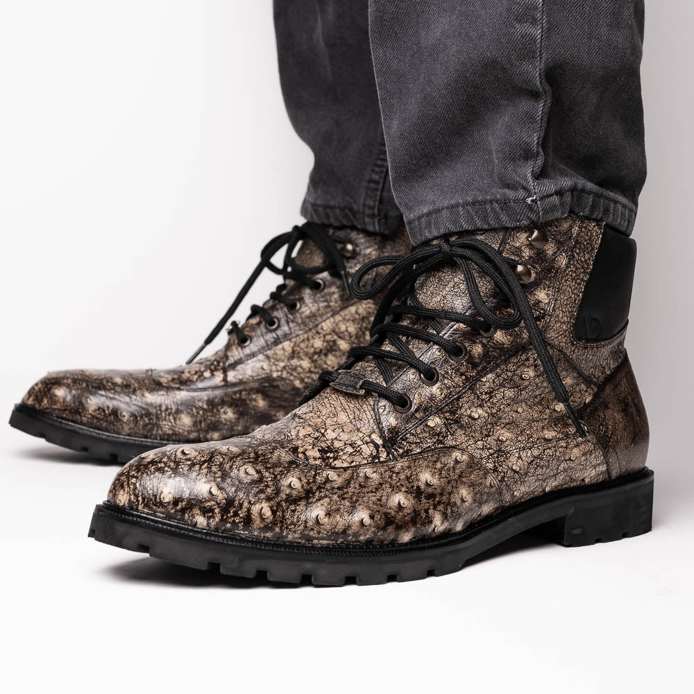 Marco Di Milano Renzo Stone Black Leather Shoe