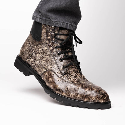 Marco Di Milano Renzo Stone Black Leather Shoe
