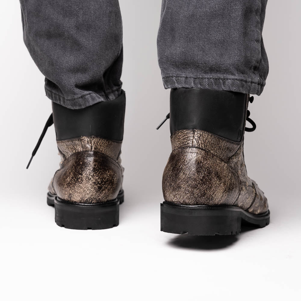 Marco Di Milano Renzo Stone Black Leather Shoe